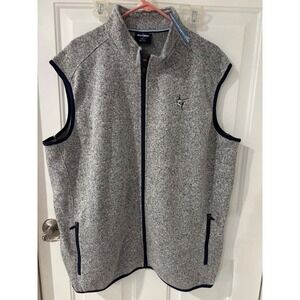 White‎ Water Fleece Vest Full Zip Sleeveless Gray XXL